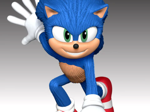Sonic - Sonic the Hedgehog 3 Fan Art 3D Print Model