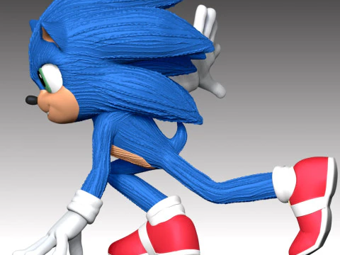 Sonic - Sonic the Hedgehog 3 Fan Art 3D Print Model