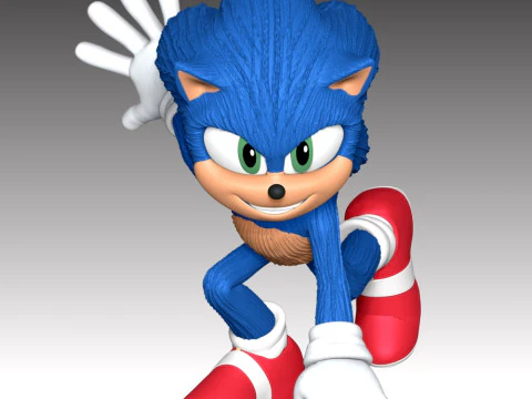 Sonic - Sonic the Hedgehog 3 Fan Art 3D Print Model