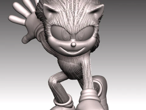 Sonic - Sonic the Hedgehog 3 Fan Art 3D Print Model