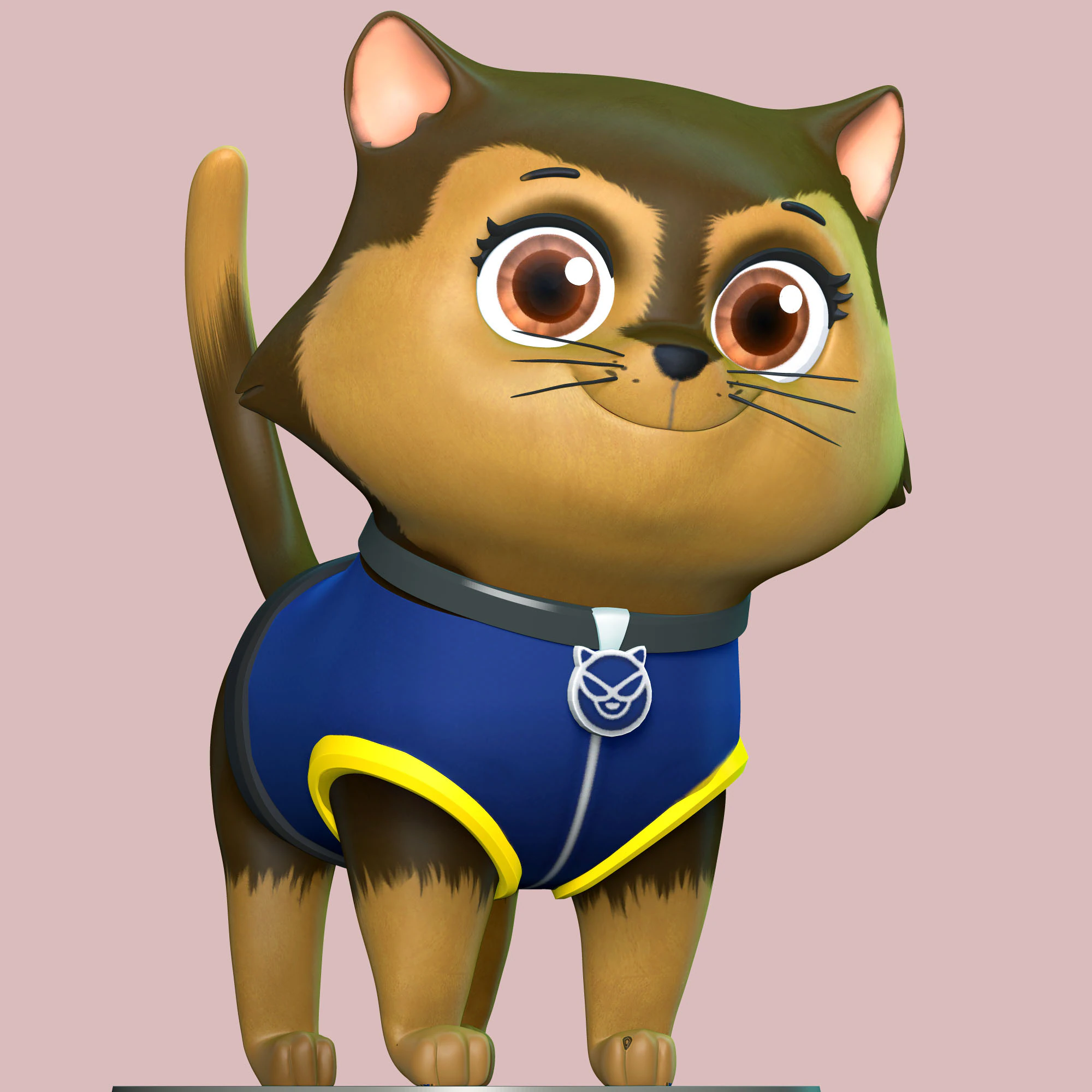 Cat Chase - Paw Patrol 3D Print Model .c4d .max .obj .3ds .fbx .stl .blend 
