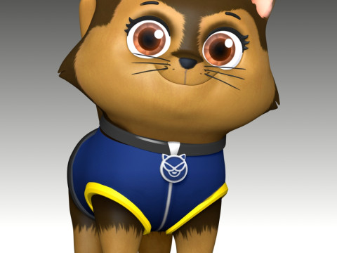 Cat Chase - Paw Patrol 3D 프린트 모델