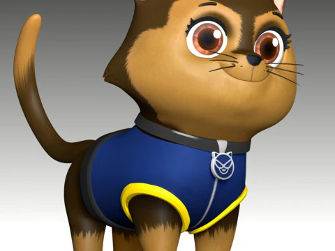 Cat Chase - Paw Patrol 3D Print Model