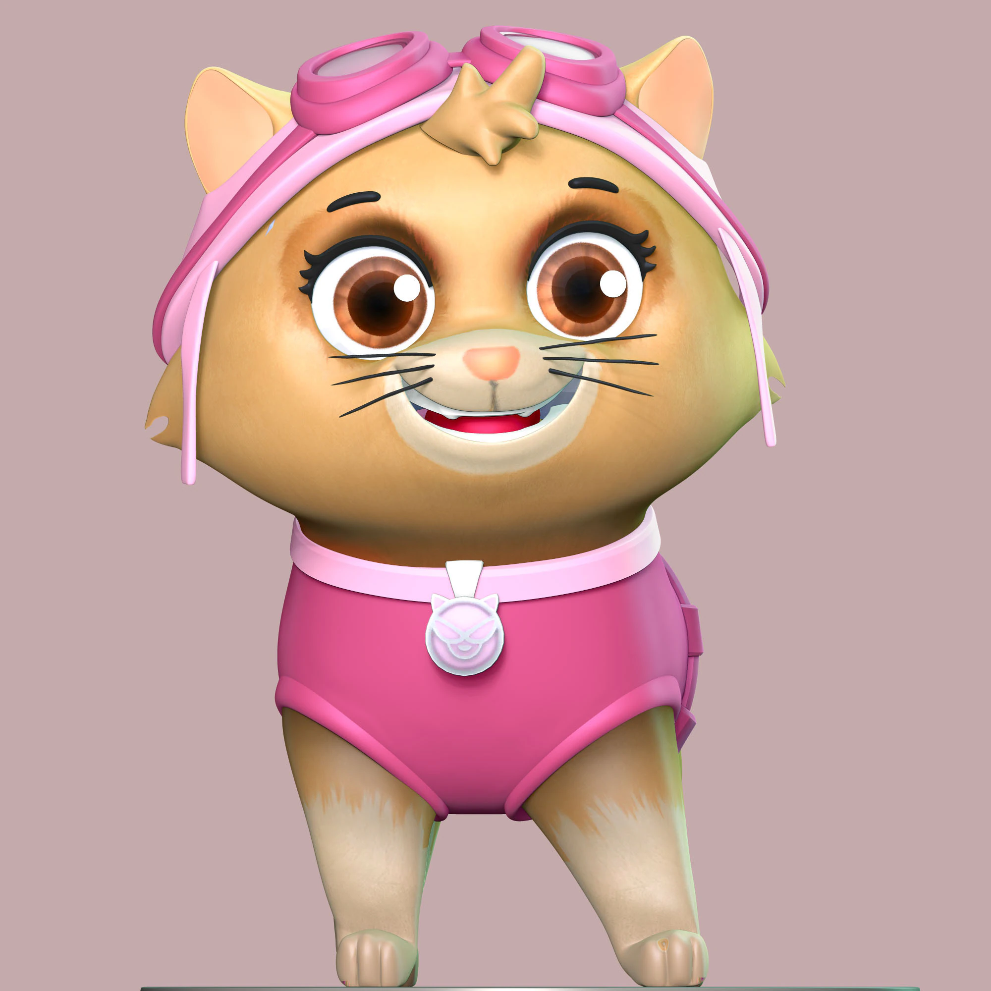 Cat Skye - Paw Patrol 3D Print Model .c4d .max .obj .3ds .fbx .stl .blend 