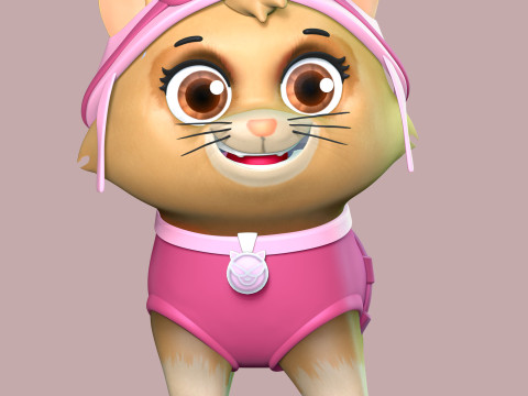 Cat Skye - Paw Patrol Modelo de Impressão 3D