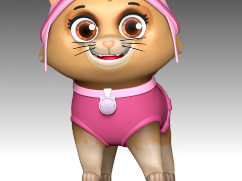 Cat Skye - Paw Patrol Model Cetak 3D