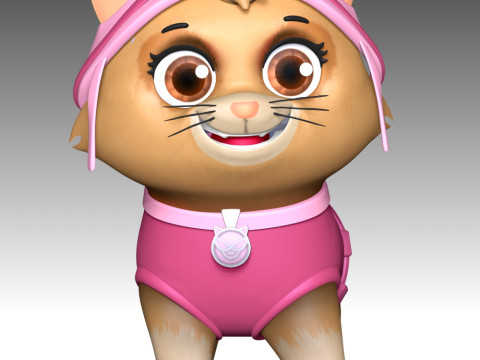 Cat Skye - Paw Patrol Model Cetak 3D