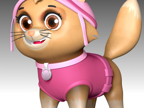 Cat Skye - Paw Patrol Model Cetak 3D