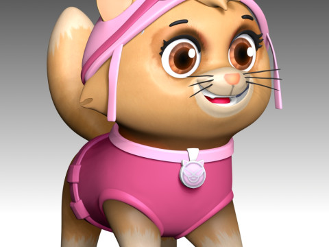 Cat Skye - Paw Patrol Model Cetak 3D