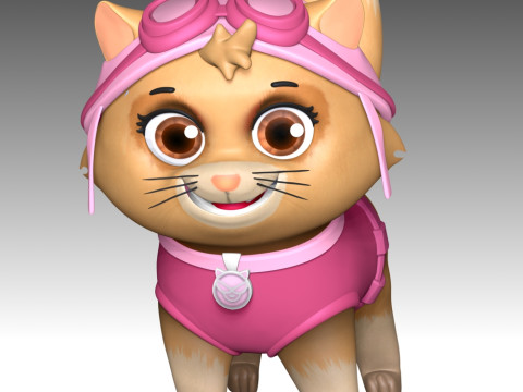 Cat Skye - Paw Patrol Model Cetak 3D