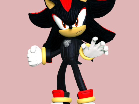 Shadow The Hedgehog 3 Fan Art 3D Print Model