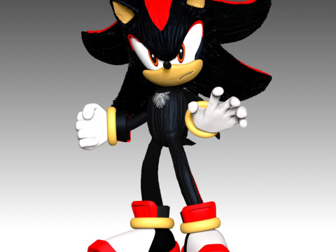 Shadow The Hedgehog 3 Fan Art Modelo de Impressão 3D