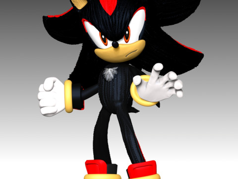 Shadow The Hedgehog 3 Fan Art Modelo de Impressão 3D