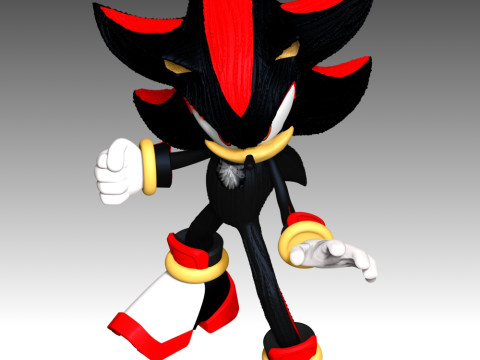Shadow The Hedgehog 3 Fan Art Modelo de Impressão 3D
