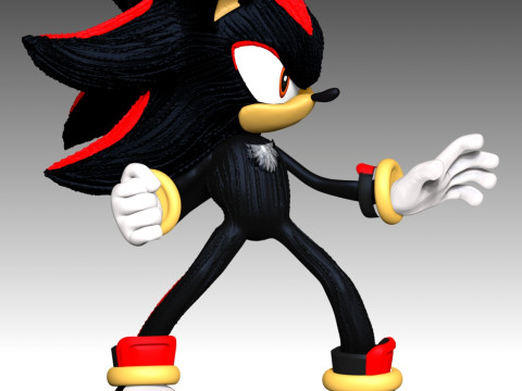 Shadow The Hedgehog 3 Fan Art Modelo de Impressão 3D