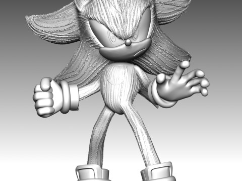 Shadow The Hedgehog 3 Fan Art Modelo de Impressão 3D