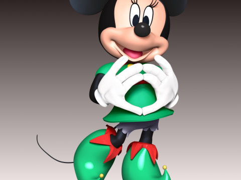 Minnie Hearts Everyone 3Dプリントモデル