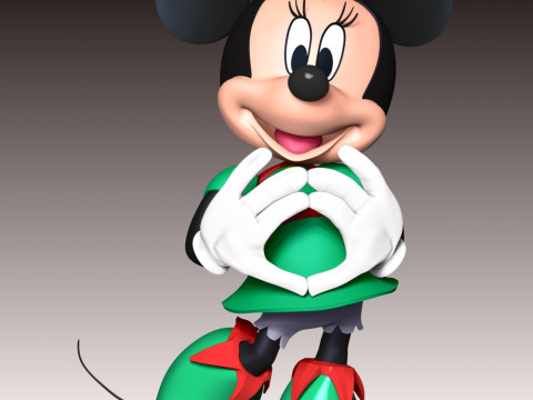 Minnie Hearts Everyone 3Dプリントモデル