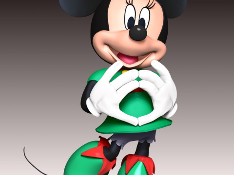 Minnie Hearts Everyone 3Dプリントモデル