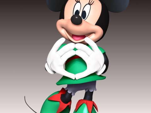 Minnie Hearts Everyone 3Dプリントモデル