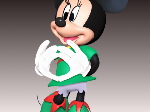 Minnie Hearts Everyone 3Dプリントモデル