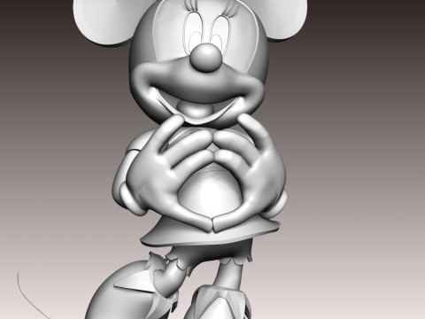 Minnie Hearts Everyone 3Dプリントモデル