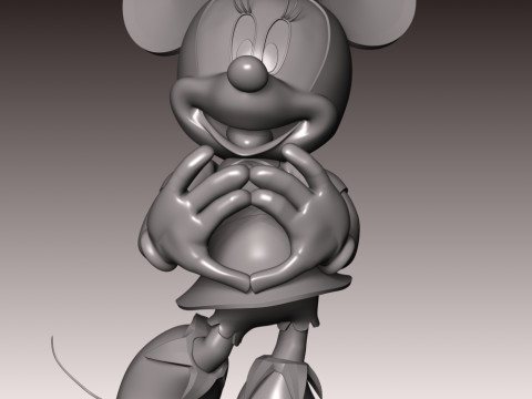 Minnie Hearts Everyone 3Dプリントモデル