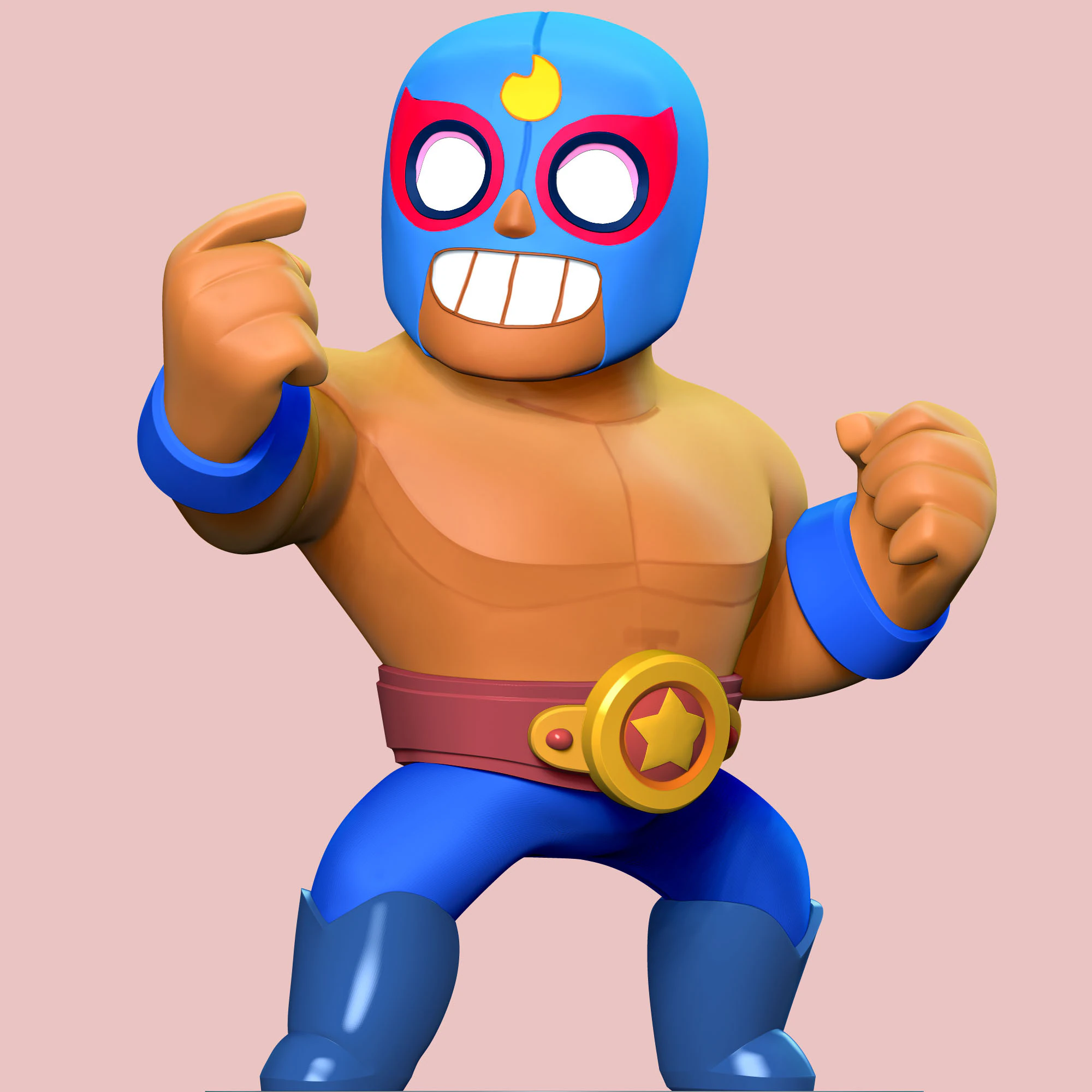 El Primo - Brawl Stars 3D Print Model .c4d .max .obj .3ds .fbx .stl .blend