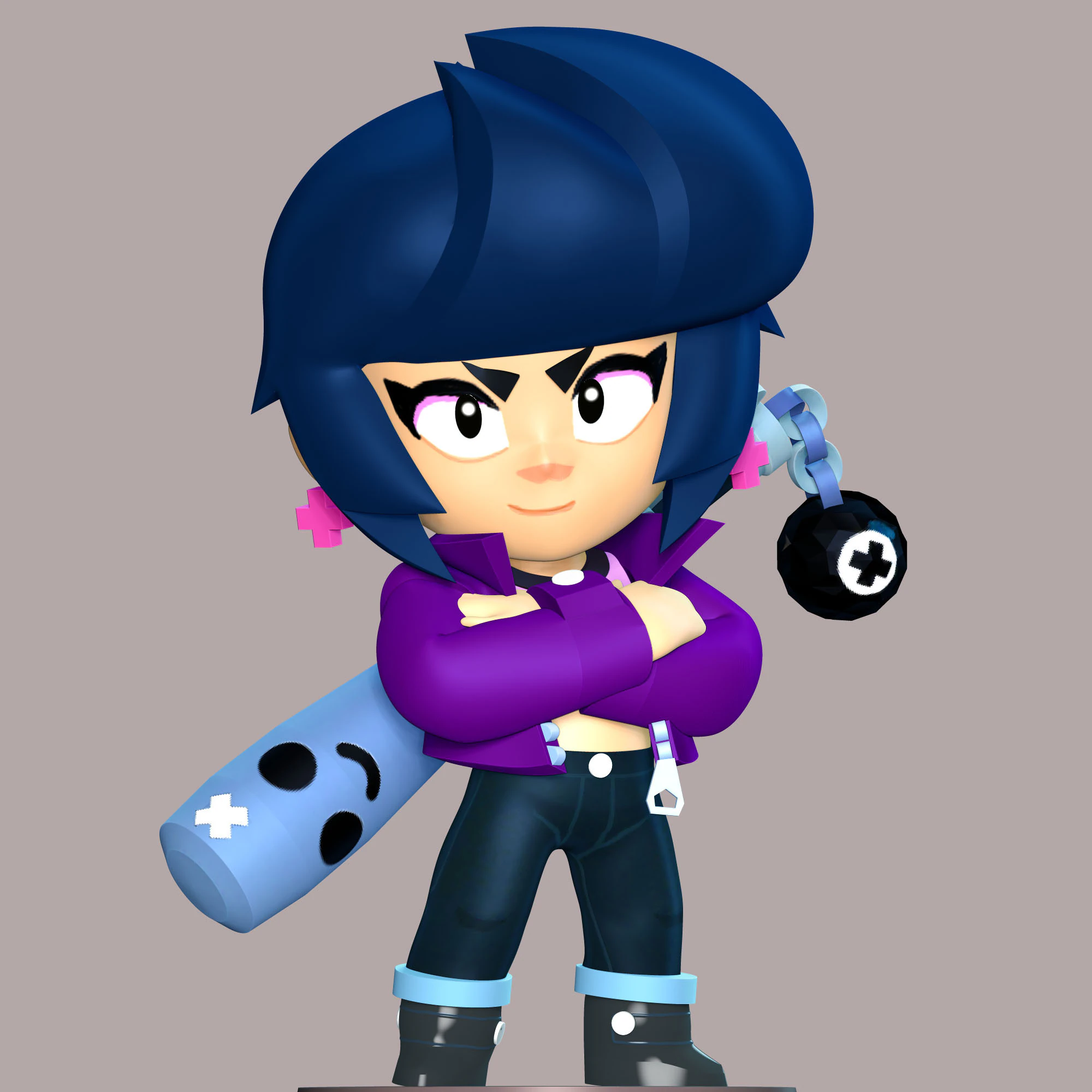 Bibi - Brawl Stars 3D Print Model .c4d .max .obj .3ds .fbx .stl .blend 