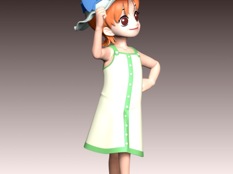 Kid Nami - One Piece 3D Print Model