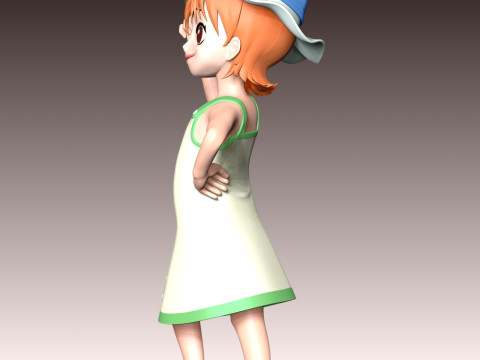 Kid Nami - One Piece 3D Print Model
