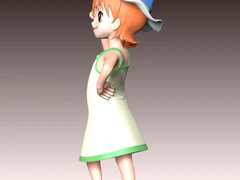 Kid Nami - One Piece 3D Print Model