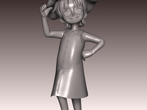 Kid Nami - One Piece 3D Print Model