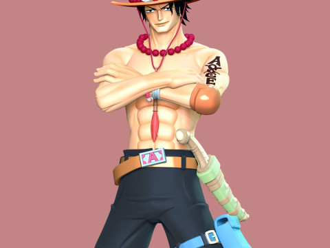 Portgas D Ace - One Piece 3D Baskı Modeli