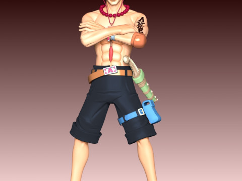 Portgas D Ace - One Piece 3D-printmodel