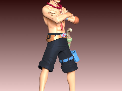 Portgas D Ace - One Piece 3D-printmodel