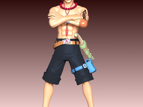 Portgas D Ace - One Piece 3D-printmodel