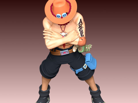 Portgas D Ace - One Piece 3D-printmodel
