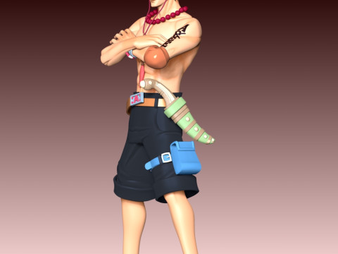 Portgas D Ace - One Piece 3D-printmodel