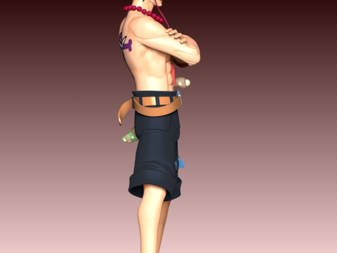 Portgas D Ace - One Piece 3D-printmodel
