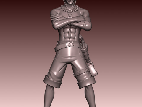 Portgas D Ace - One Piece 3D-printmodel