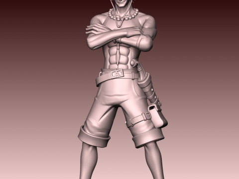 Portgas D Ace - One Piece 3D-printmodel