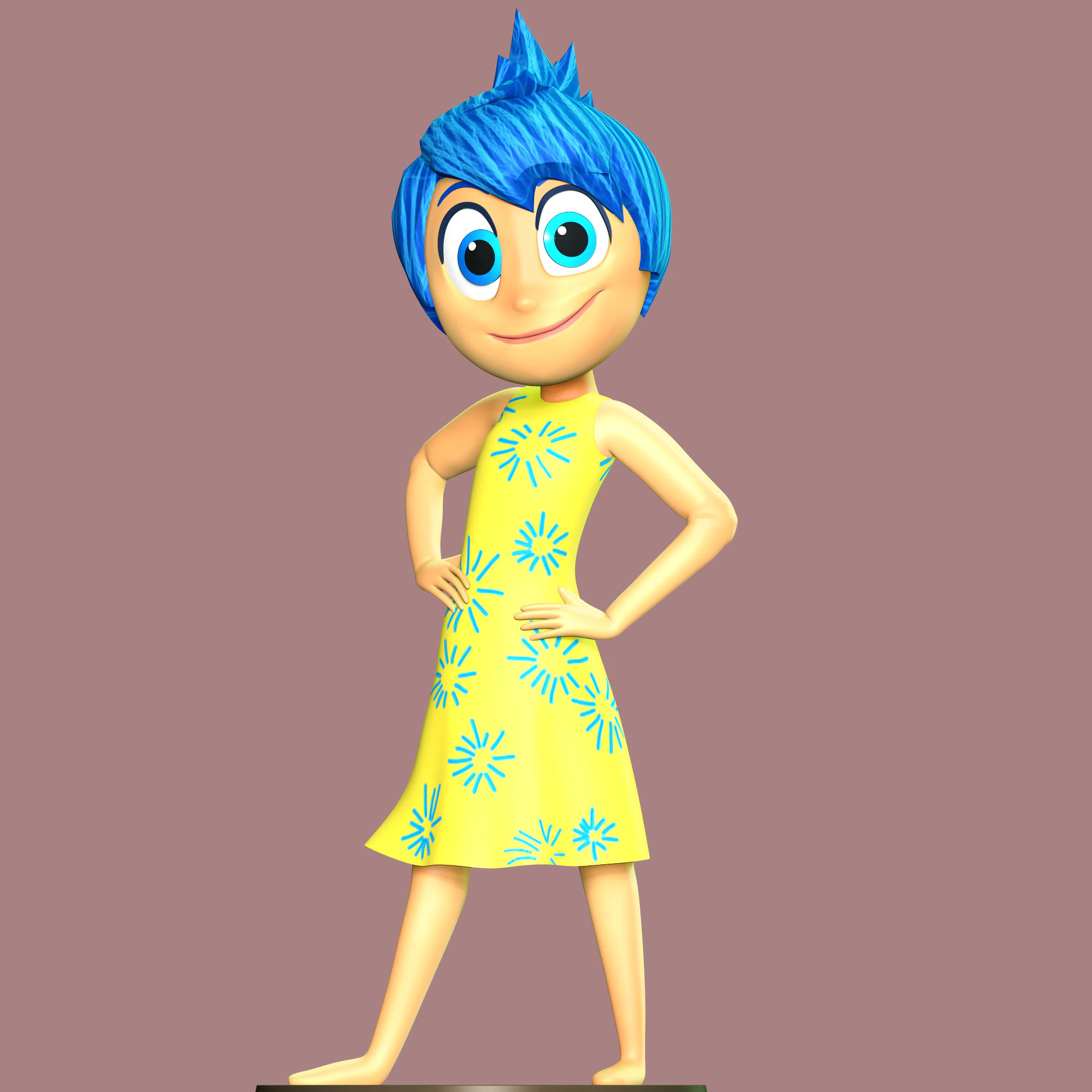 Joy - Inside Out 3D Print Model .c4d .max .obj .3ds .fbx .stl .blend 