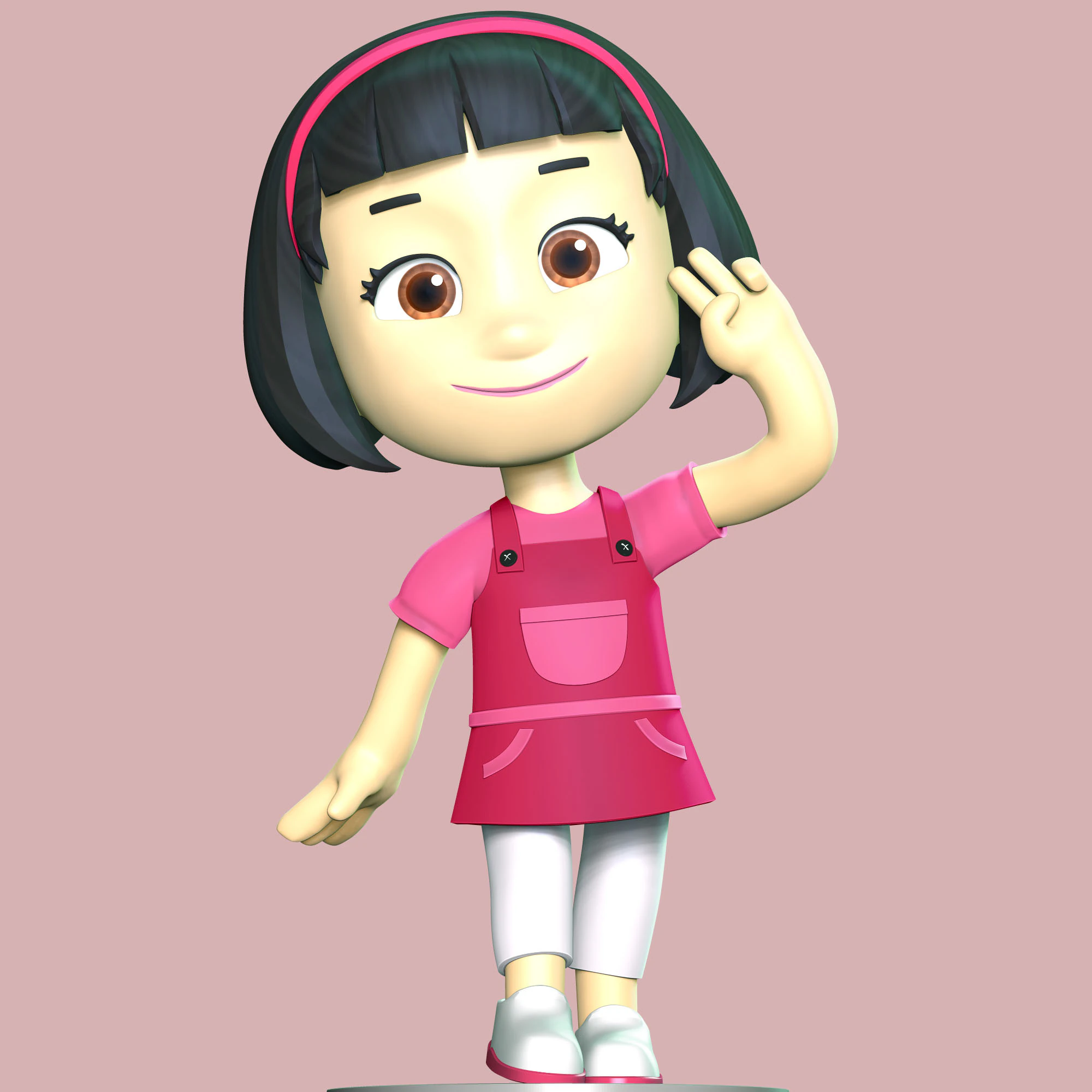 Sarah - Paw Patrol 3D Print Model .c4d .max .obj .3ds .fbx .stl .blend 