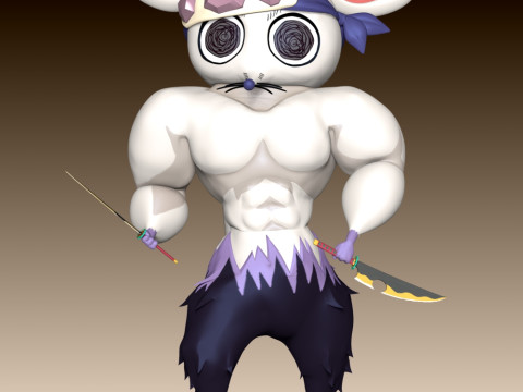 Ninju Muscle Mice - Demon Slayer 3Dプリントモデル