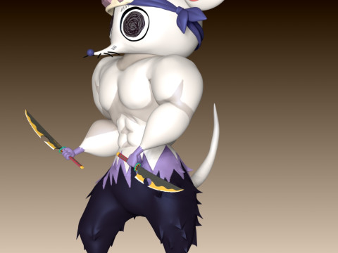 Ninju Muscle Mice - Demon Slayer 3Dプリントモデル