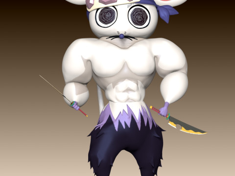 Ninju Muscle Mice - Demon Slayer 3Dプリントモデル