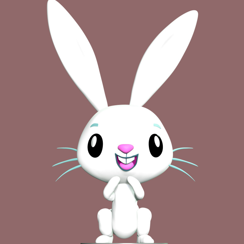 Angel Bunny - My Little Pony 3D Принт Модель .c4d .max .obj .3ds .fbx .stl .blend