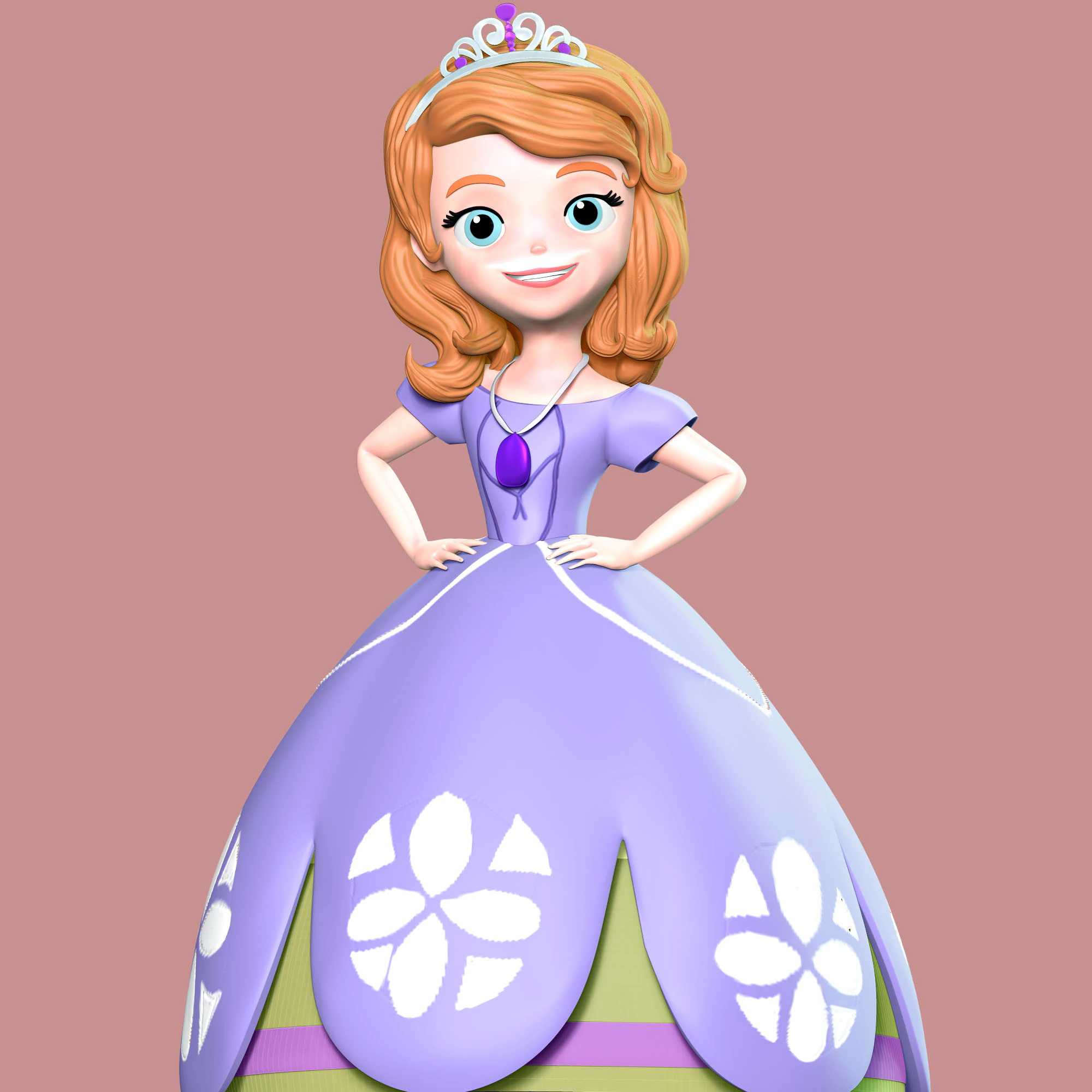 Sofia Princess 3D Print Model .c4d .max .obj .3ds .fbx .stl .blend 
