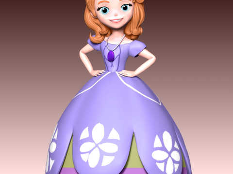 Sofia Princess 3D-printmodel